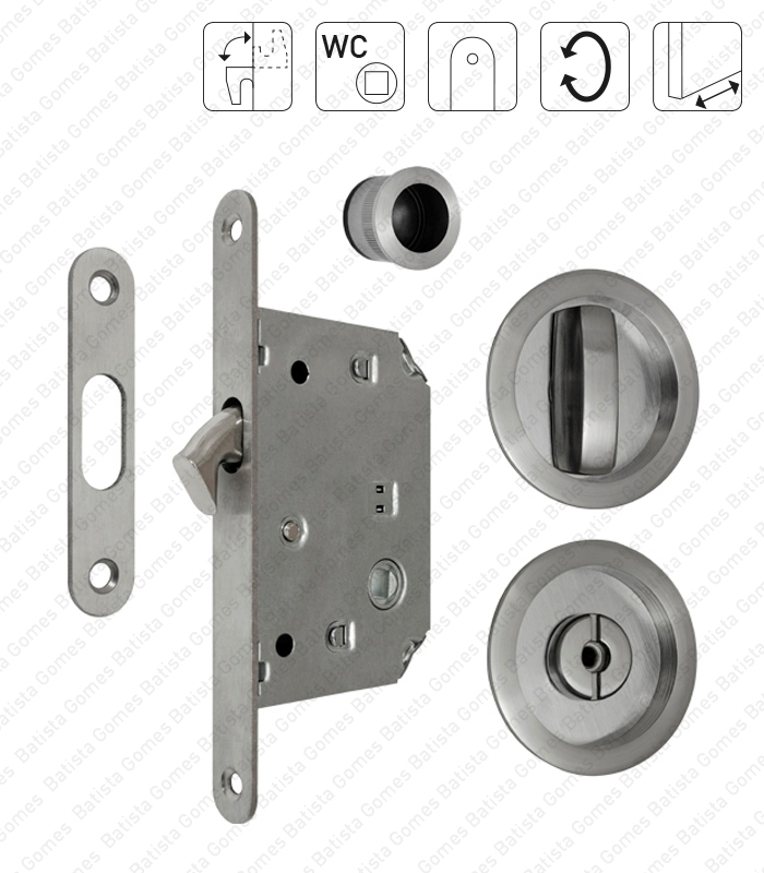 Kit Fechadura com conchas com Bot�o + Bot�o Emerg�ncia